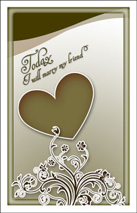 Wedding Program Cover Template 9E - Graphic 4